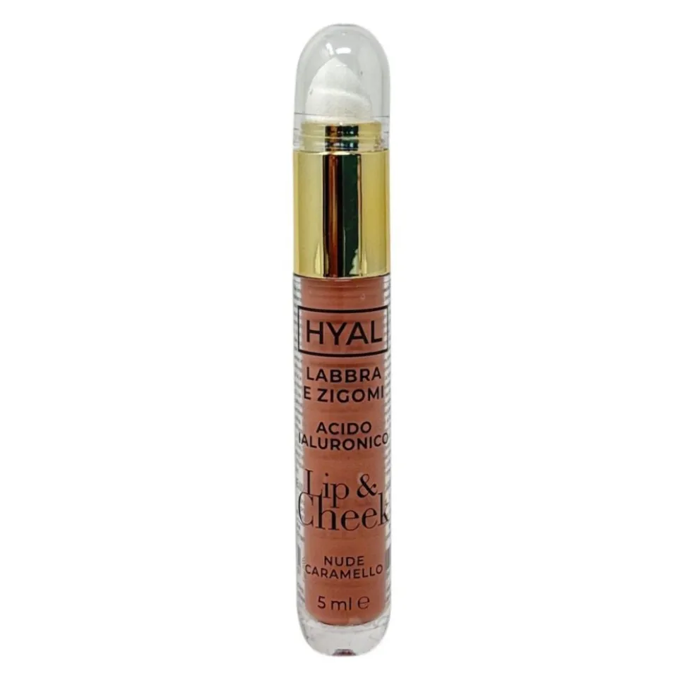LR Wonder Hyal Lip & Cheek Labbra e Guance Gloss e Blush Nude Caramello, 5ml