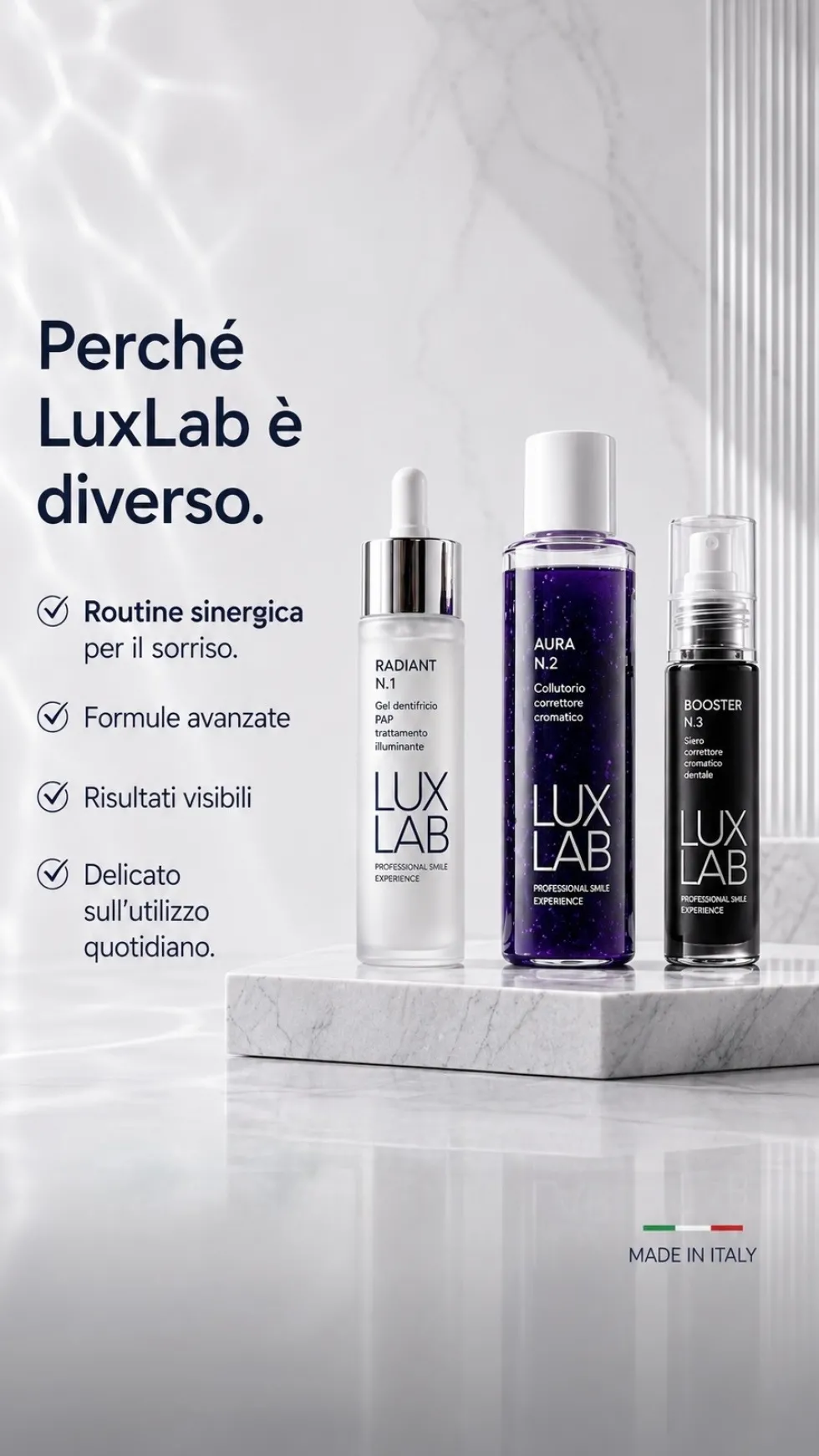 LuxLab Aura N.2 - Collutorio correttore cromatico per un effetto sbiancante, 100 ml