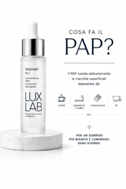 LuxLab Radiant N.1 - Gel dentifricio sbiancante per la luminosità dentale, 30 ml