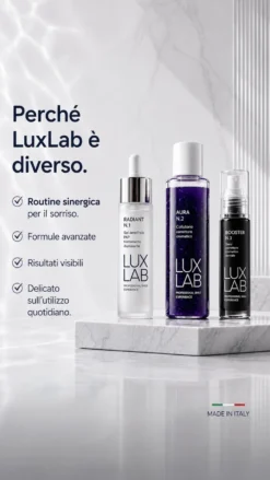 LuxLab Radiant N.1 - Gel dentifricio sbiancante per la luminosità dentale, 30 ml