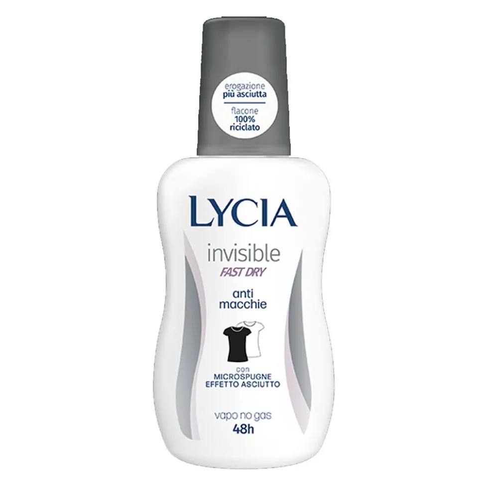 Lycia Invisible Fast Dry Deodorante Vapo no Gas 48H, 75ml