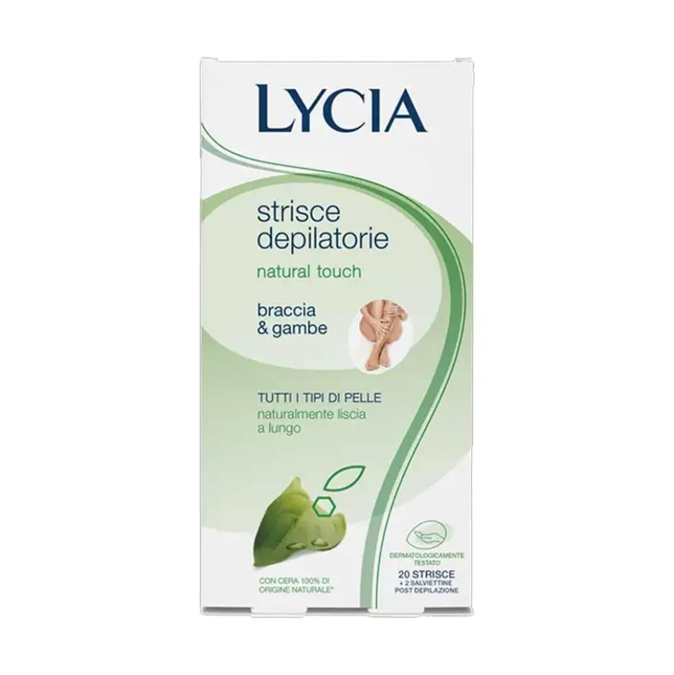 Lycia Natural Touch - Strisce Depilatorie Braccia E Gambe, 20 Strisce