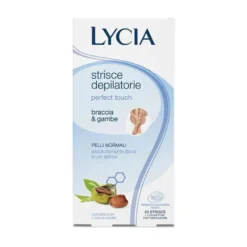 Lycia Perfect Touch - Strisce depilatorie per le pelli normali di braccia e gambe, 20 strisce