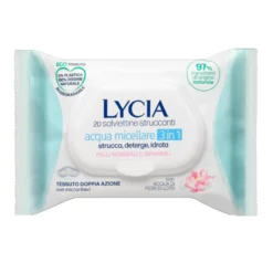 Lycia Salviettine Struccanti all'Acqua Micellare 3 in 1, 20 salviette