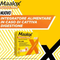 Maalox Digestione Rapid - Integratore per la digestione e l'acidità gastrica, 20 bustine da 2 g