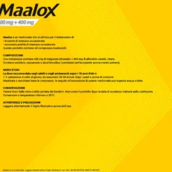 Maalox 400mg + 400mg Compresse Masticabili, 40 Compresse