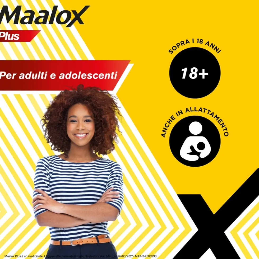 Maalox Plus 4% + 3,5% + 0,5% Sospensione Orale Aroma Limone Trattamento Iperacidità Bruciore e Dolore Gastro-Intestinale, 250ml