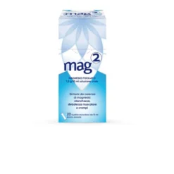 Mag 2 Magnesio Pidolato - Soluzione orale per la carenza di magnesio, 20 bustine da 10 ml