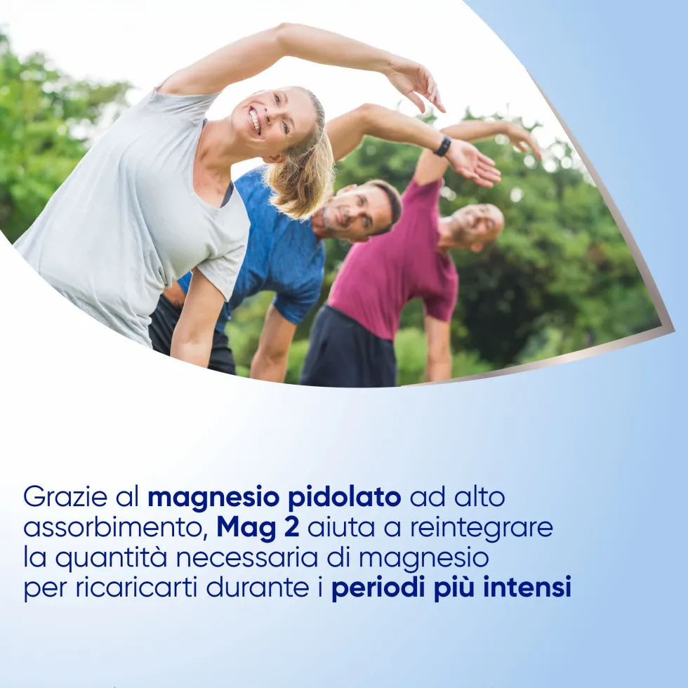 Mag 2 - Polvere per soluzione orale al limone per la carenza di magnesio, 40 bustine da 2,25 g