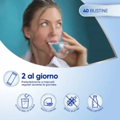Mag 2 - Polvere per soluzione orale al limone per la carenza di magnesio, 40 bustine da 2,25 g