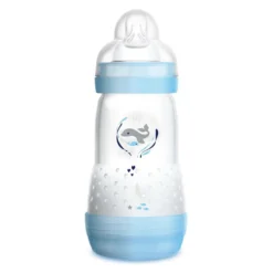 MAM Biberon Easy Start Anti Colic Capacità 260ml Deep Sea Azzurro, 1 Pezzo