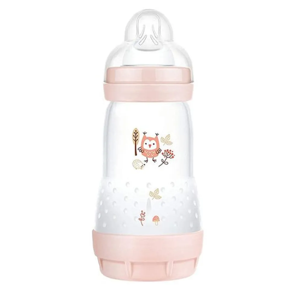 MAM Biberon Easy Start Anti Colic Capacità 260ml 2M+ Colore Rosa, 1 Pezzo