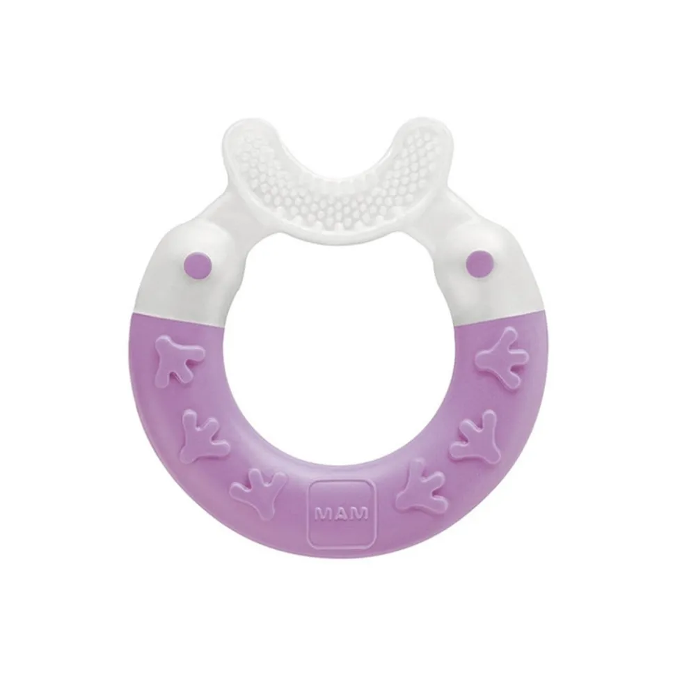 MAM Bite & Brush Dentaruolo per la Pulizia dei Denti Vari Colori, 1 Pezzo