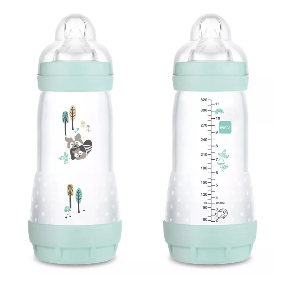 MAM Easy Start Colors of Nature Biberon Anti Colic 320ml Azzurro, 1 Pezzo