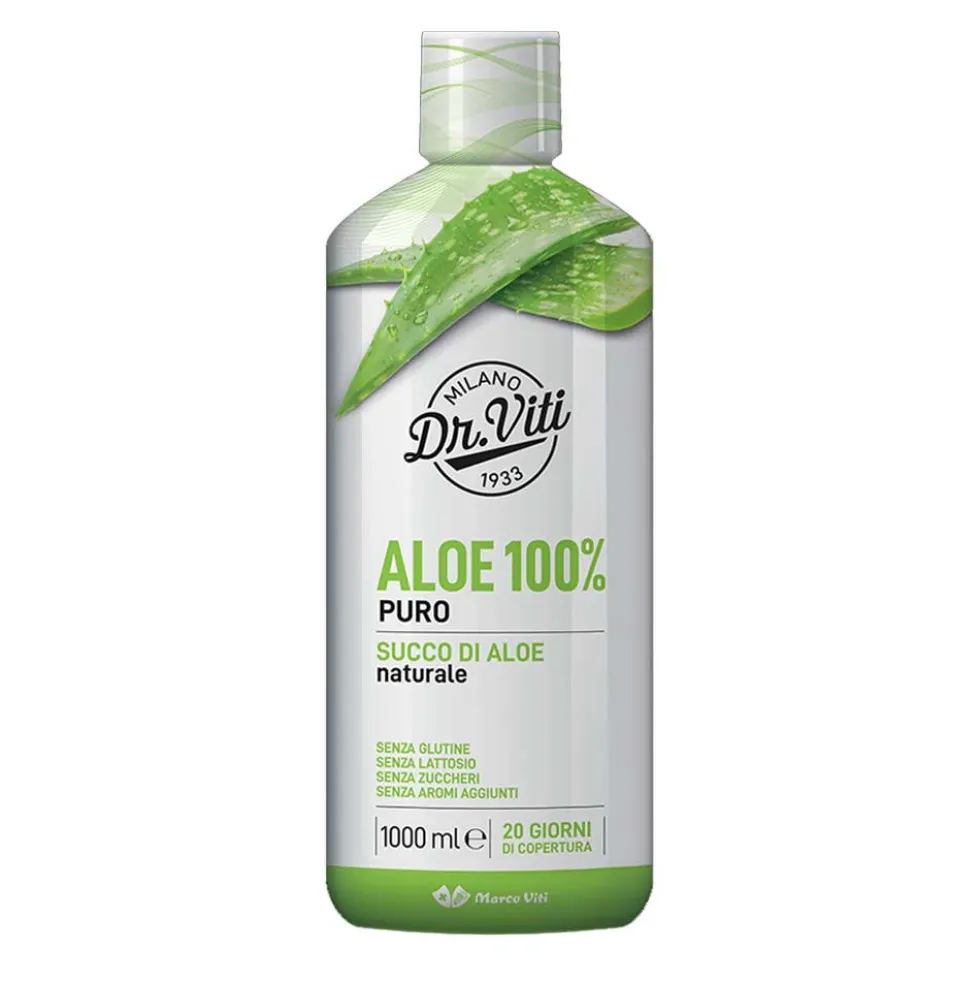 Marco Viti Aloe 100% Puro - Integratore alimentare ad azione depurativa e lenitiva, 1 litro