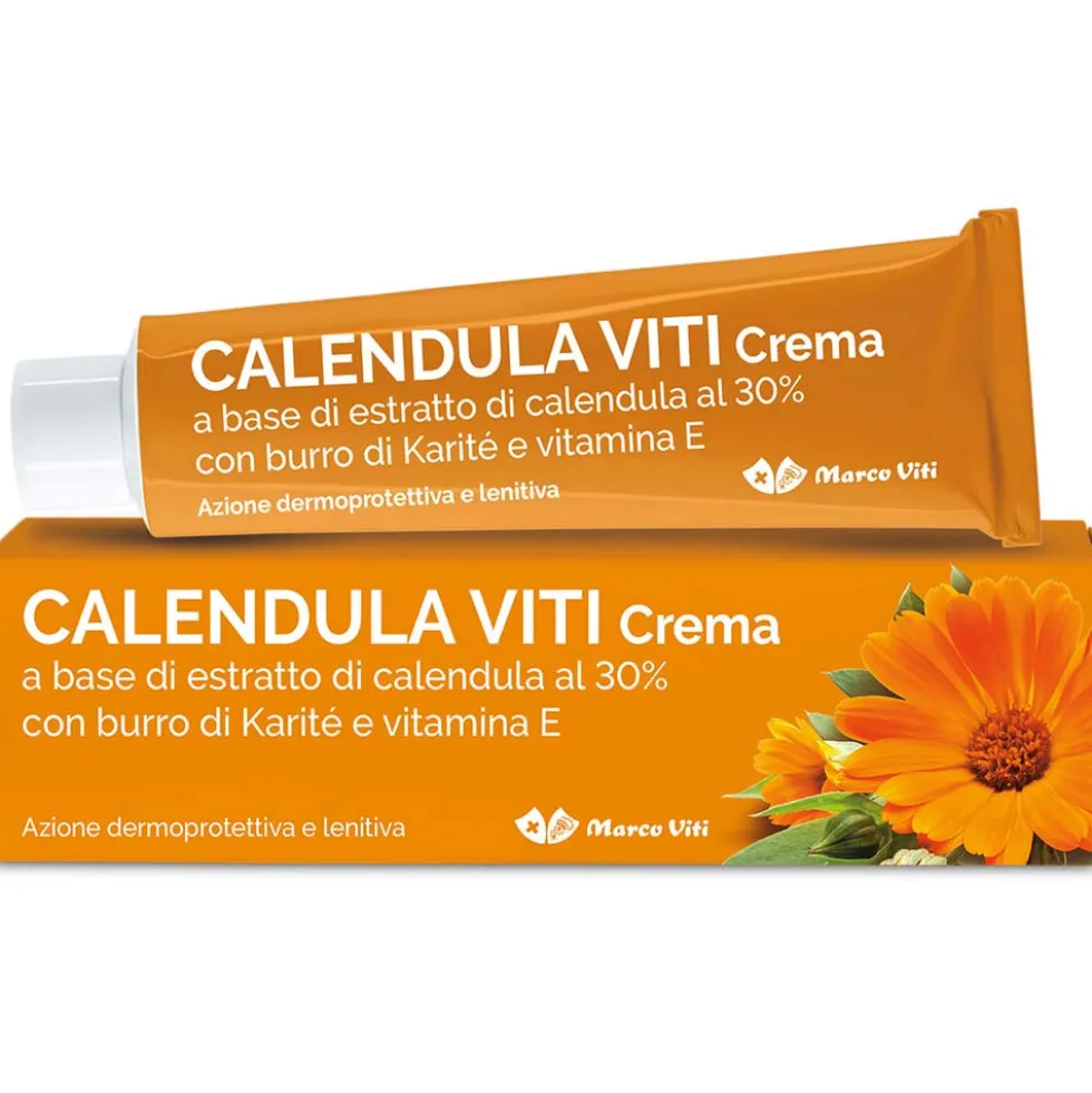 Marco Viti Calendula Viti - Crema lenitiva per la pelle con arrossamenti e irritazioni, 100 ml