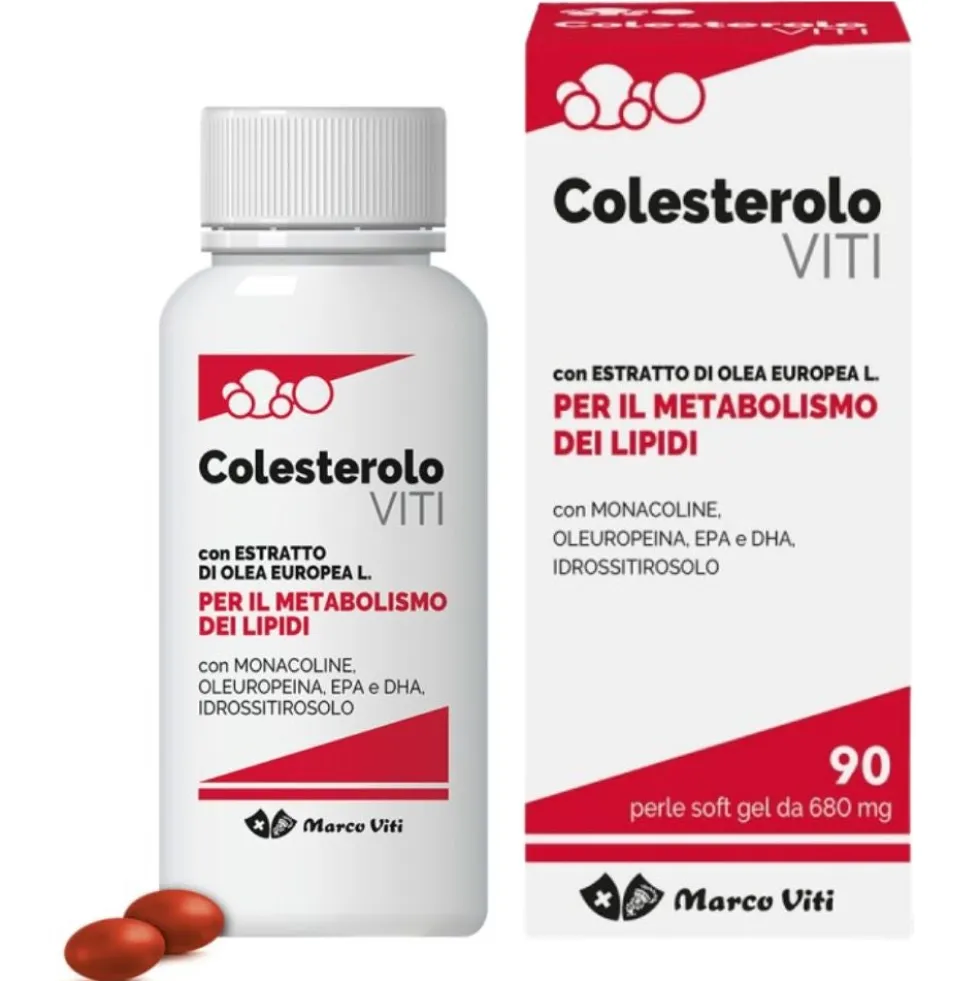Marco Viti Colesterolo Viti - Integratore per il metabolismo dei lipidi, 90 perle