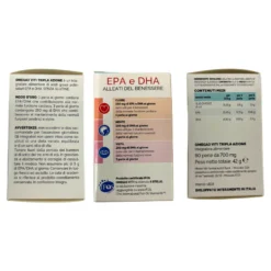 Marco Viti Omega 3 Viti Tripla Azione - Integratore per cuore, cervello e vista, 60 perle