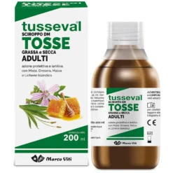 Marco Viti Tusseval Adulti - Sciroppo lenitivo per la tosse grassa e secca, 200 ml
