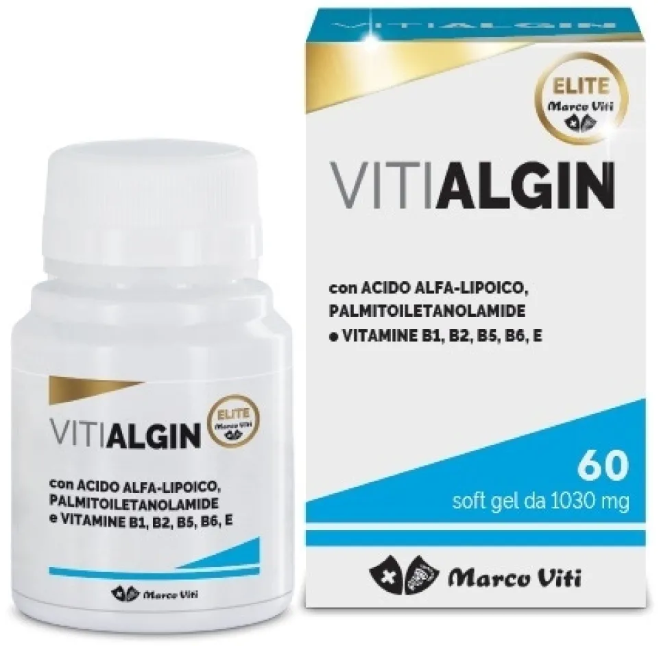 Marco Viti Vitialgin - Integratore alimentare per il sistema nervoso, 60 perle softgel