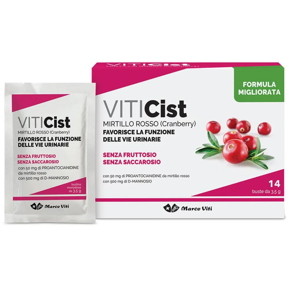 Marco Viti Viti Cist - Integratore alimentare per le vie urinarie, 14 bustine da 3,5 g