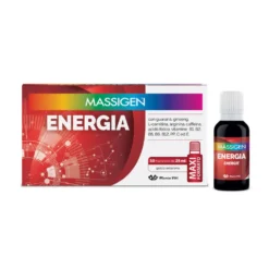 Massigen Energia - Integratore tonico energetico contro la stanchezza, 10 flaconi da 25 ml