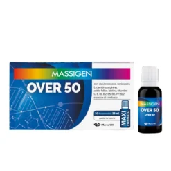 Massigen Over 50 - Integratore tonico energetico per la stanchezza, 10 flaconcini da 25 ml