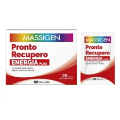 Massigen Pronto Recupero Energia Plus - Integratore alimentare contro la stanchezza, 26 bustine
