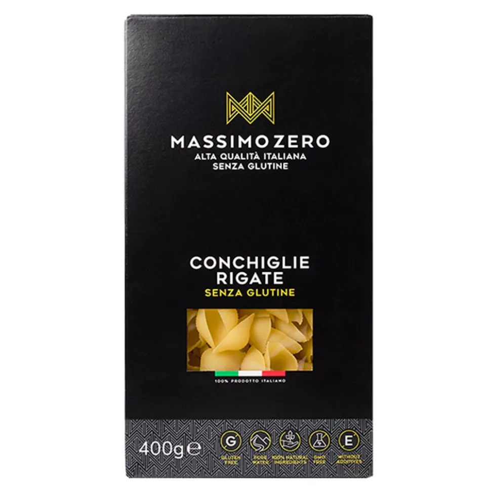 Massimo Zero Conchiglie Rigate Pasta Senza Glutine, 400g