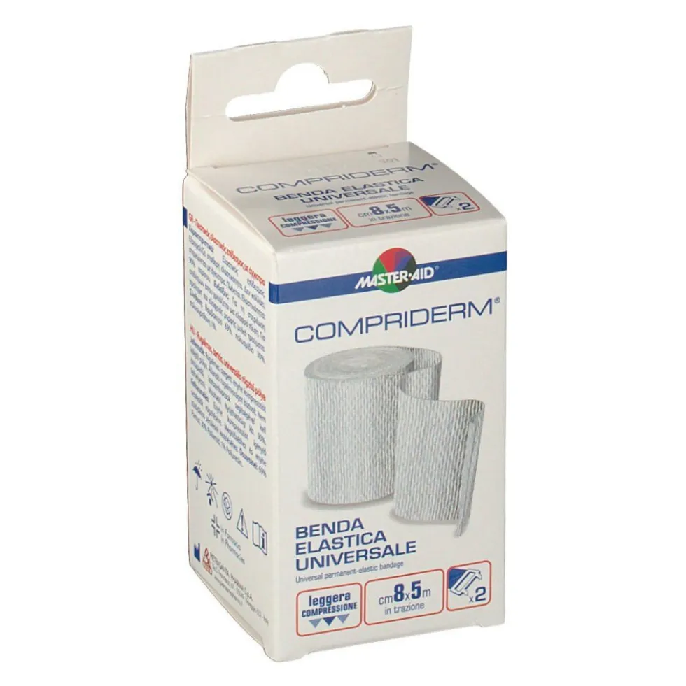 Master-Aid Compriderm - Benda Elastica 8 cm x 5m, 1Pezzo