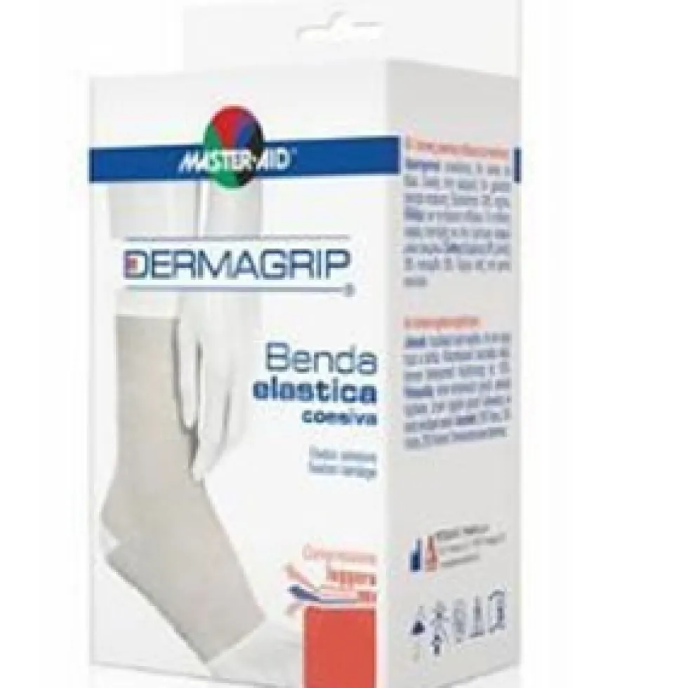 Master-Aid Dermagrip - Benda elastica coesiva compressione leggera 6 cm x 4 m, 1 benda