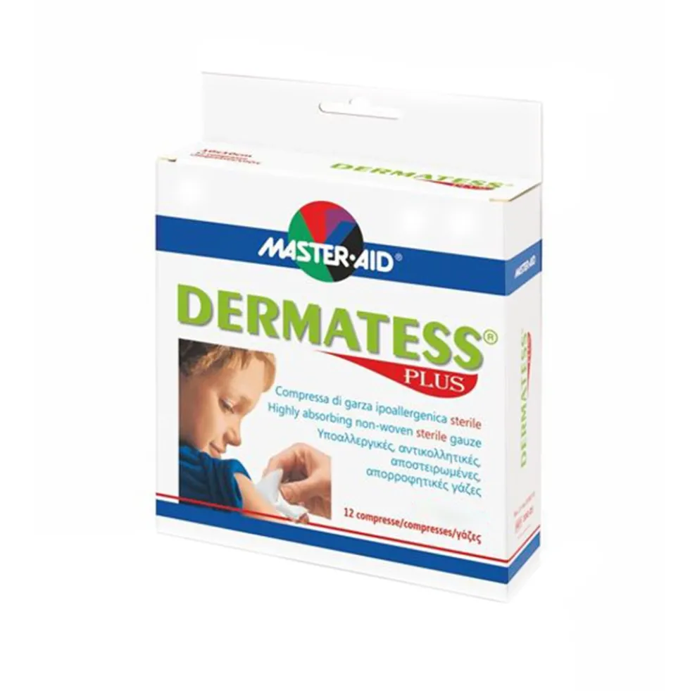 Master-Aid Dermatess Plus Garza 5x9cm, 12 pezzi