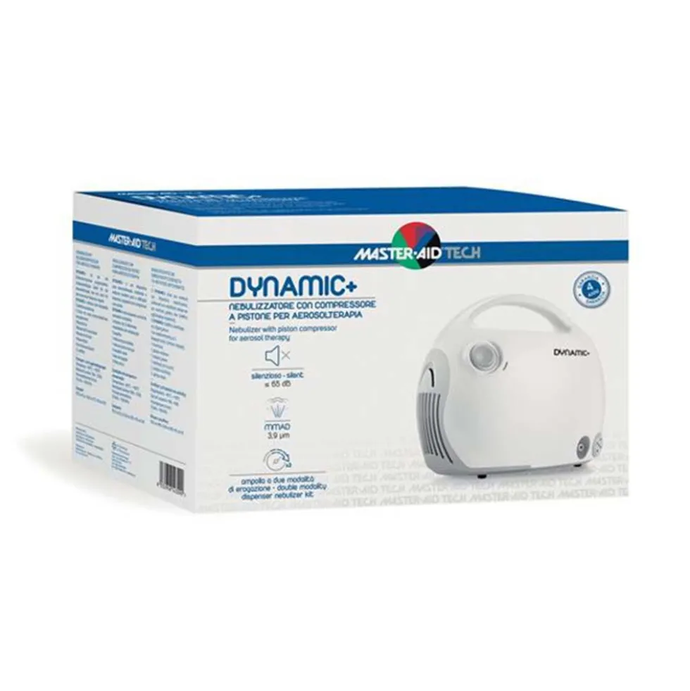Master-Aid Dynamic+ - Dispositivo aerosol a pistone per la terapia inalatoria, 1 pezzo