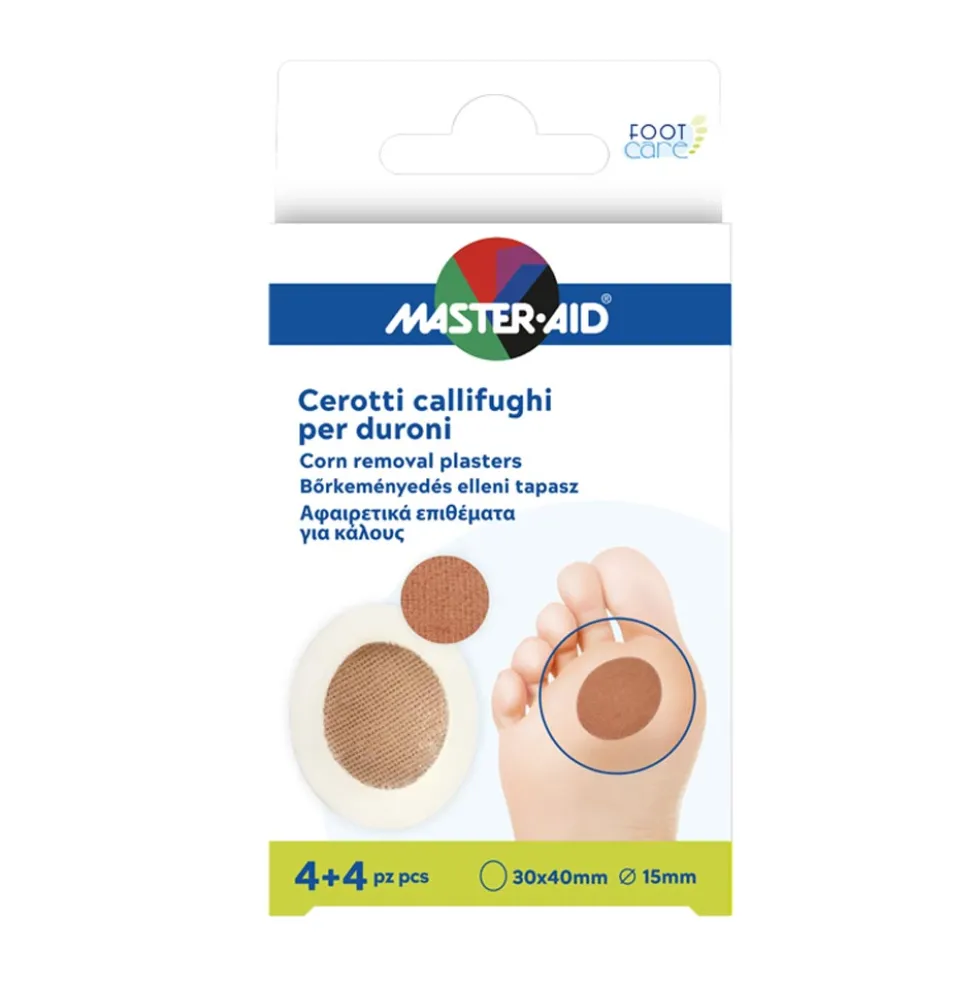 Master-Aid Foot Care - Cerotti Callifughi per duroni, 4+4 cerotti