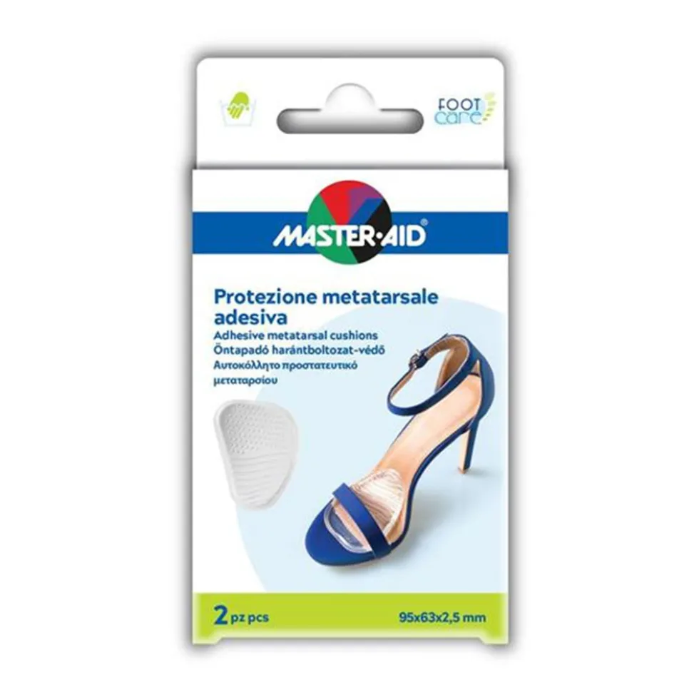Master-Aid Foot Care - Protezione metatarsale adesiva in gel per il dolore all'avampiede, 1 paio