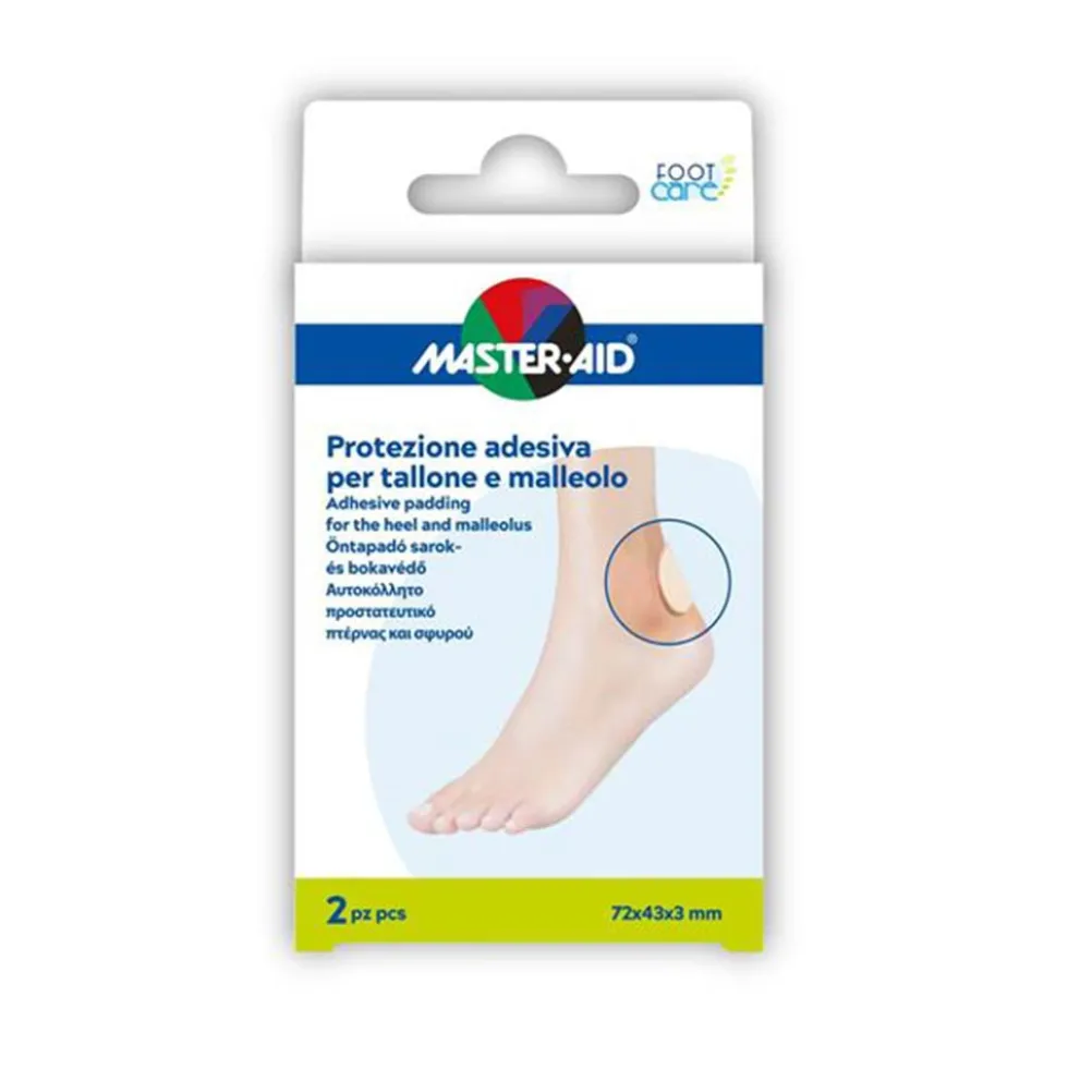 Master-Aid Foot Care - Protezione adesiva per il tallone e il malleolo, 2 protezioni
