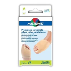 Master-Aid Foot Care - Protezione in gel e tessuto per alluce valgo e metatarso taglia S, 1 pezzo