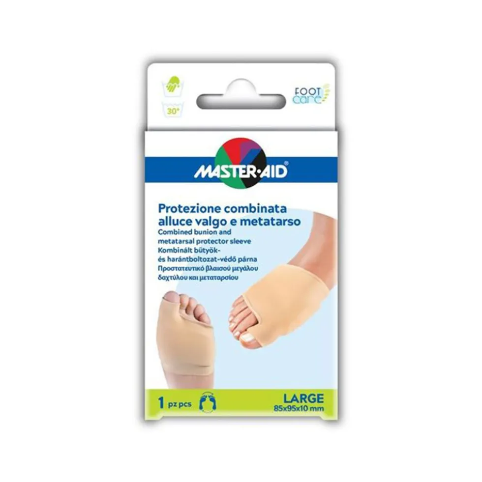 Master-Aid Foot Care - Protezione combinata Alluce Valgo e Metatarso L, 1pezzo
