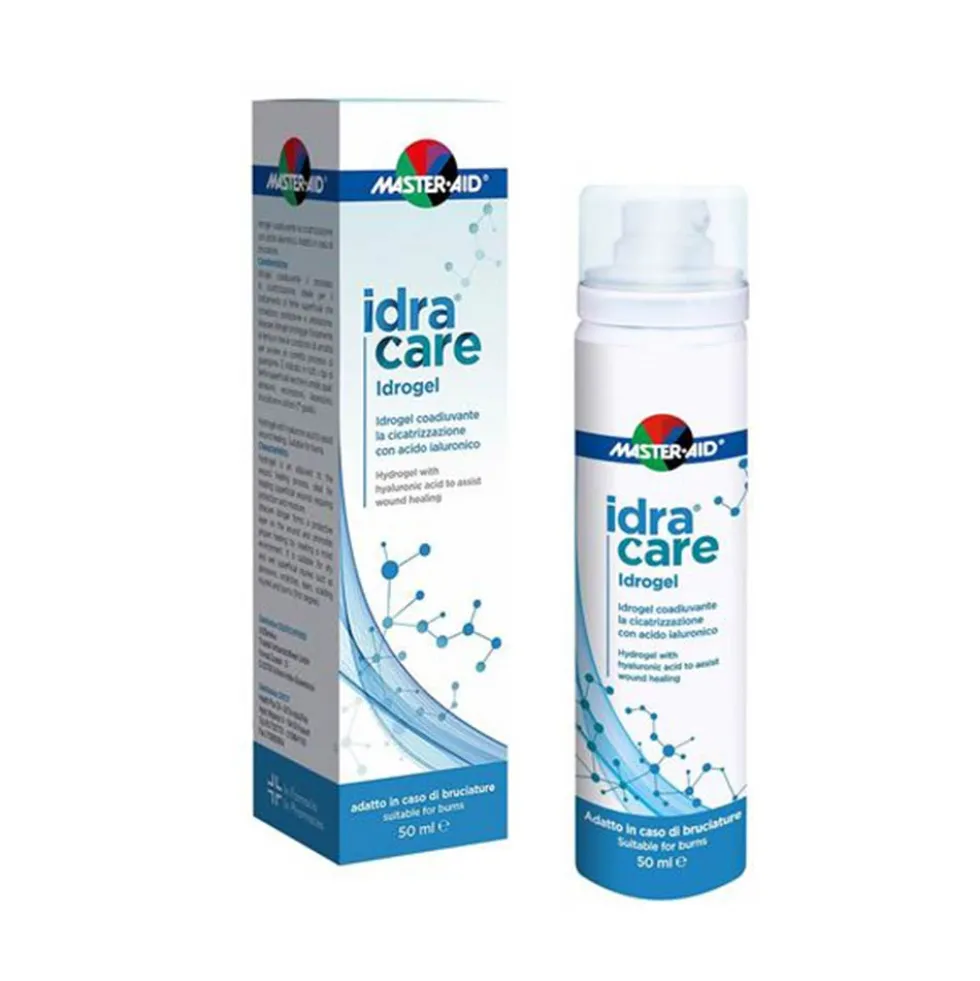 Master-Aid Idracare - Idrogel per la cicatrizzazione delle ferite, flacone spray da 50 ml