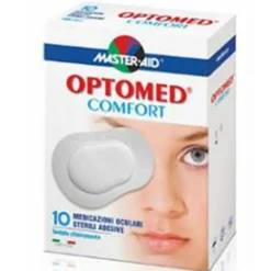 Master-Aid Optomed Comfort - Garza oculare autoadesiva per medicazione oculari, 10 cerotti