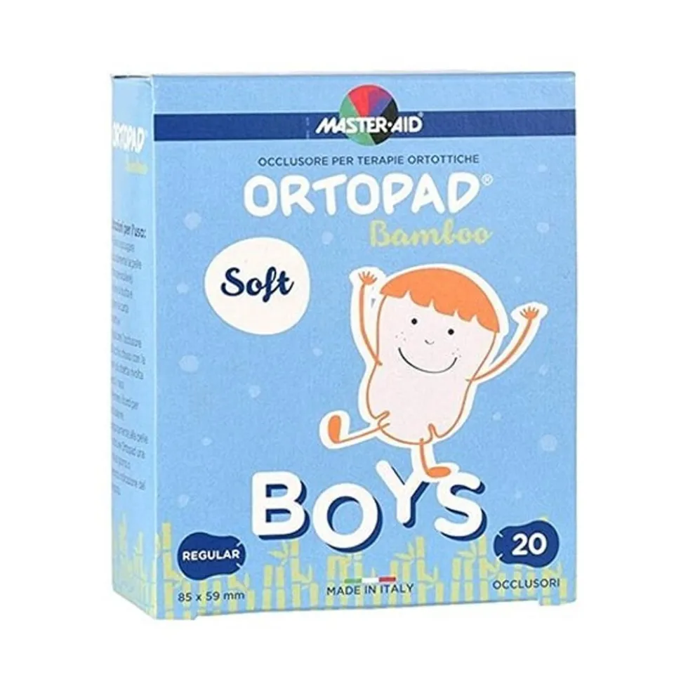 Master-Aid Ortopad - Cerotto occlusore morbido da bambino per ambliopia e strabismo, 20 occlusori