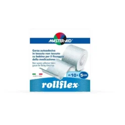 Master-Aid Rollflex - Garza adesiva per il fissaggio su pelli sensibili rotolo da 10m x 5cm, 1 rotolo