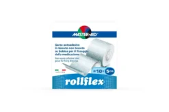 Master-Aid Rollflex - Garza adesiva per il fissaggio su pelli sensibili rotolo da 10m x 5cm, 1 rotolo