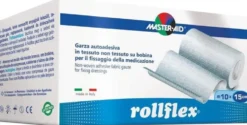 Master-Aid Rollflex - Garza autoadesiva per il fissaggio di medicazioni 15 cm x 10 m, 1 rotolo