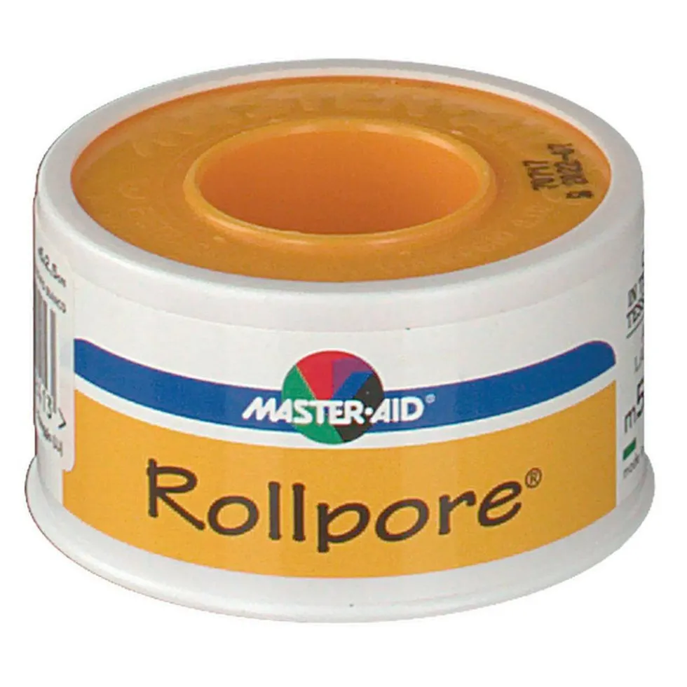 Master-Aid Rollpore - Cerotto in TNT Bianco 5m x 1.25cm, 1Pezzo