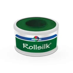 Master-Aid Rollsilk - Cerotto in seta artificiale per fissare medicazioni, 1 rotolo da 5 cm x 5 m