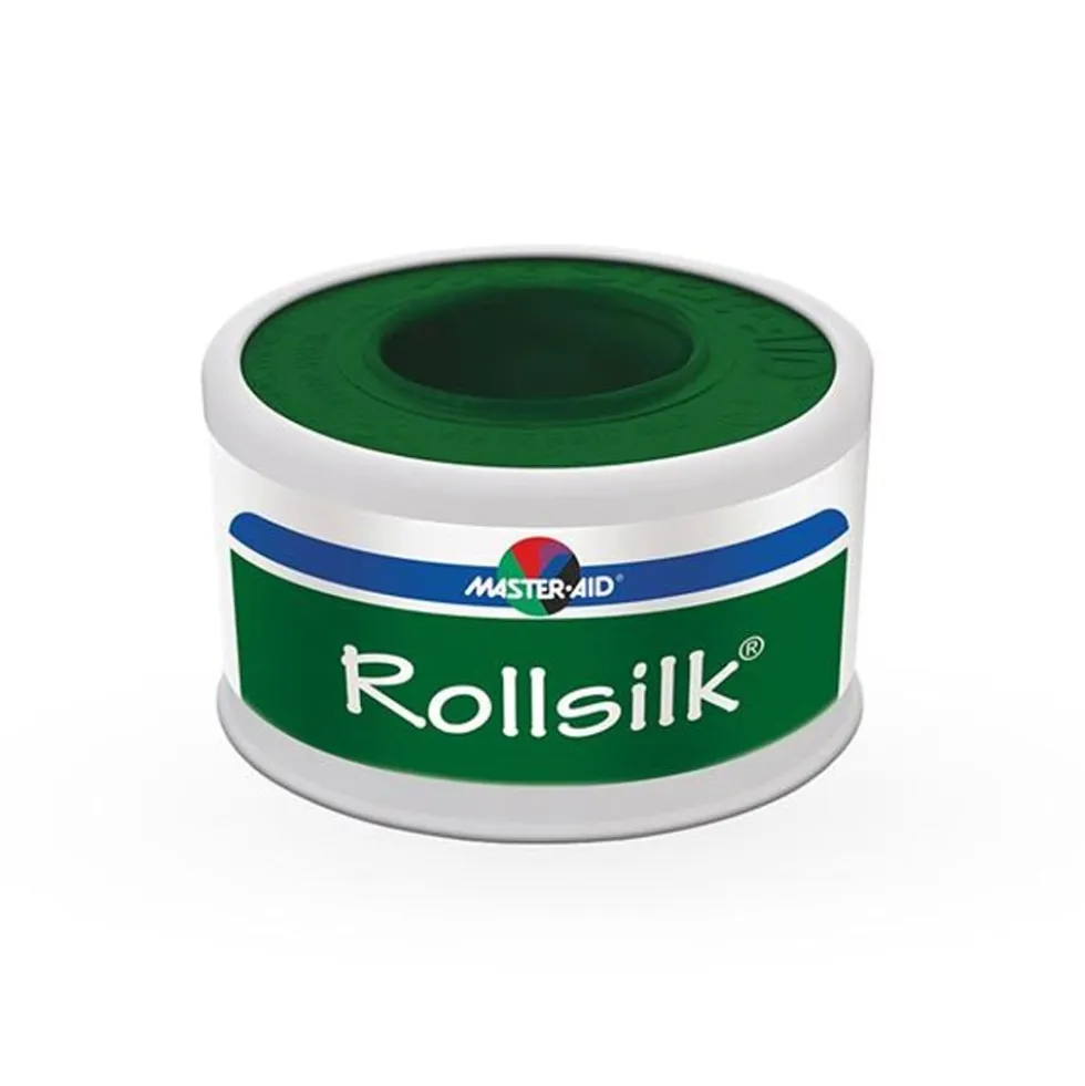 Master-Aid Rollsilk - Cerotto in seta artificiale per pelli sensibili, rotolo da 2,5 cm x 5 m