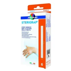 Master-Aid Sterigrap - Strip Cerotto Per Sutura 7,5cm x 0,6cm, 6 Strip