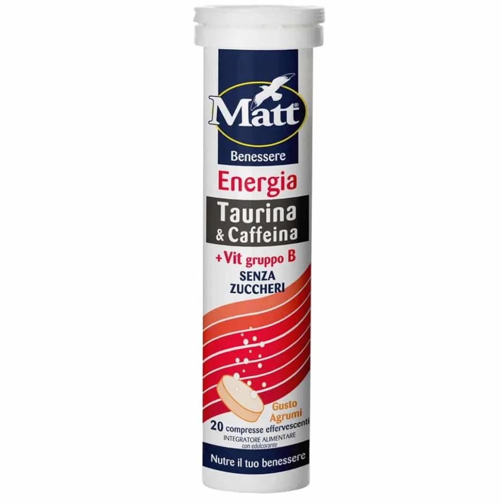 Matt Benessere - Energia Taurina e Caffeina, 20 Compresse effervescenti