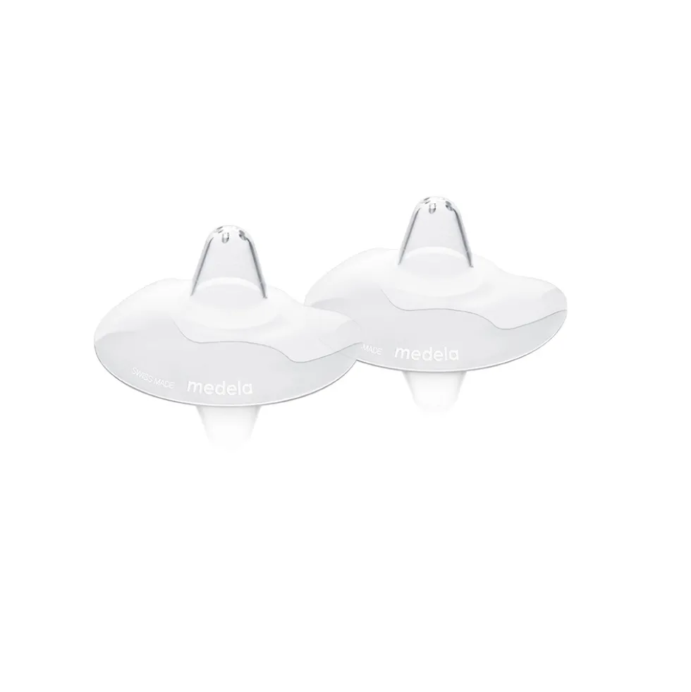 Medela Contact - Paracapezzoli per l'allattamento e i capezzoli dolenti, 2 pezzi misura L 24 mm